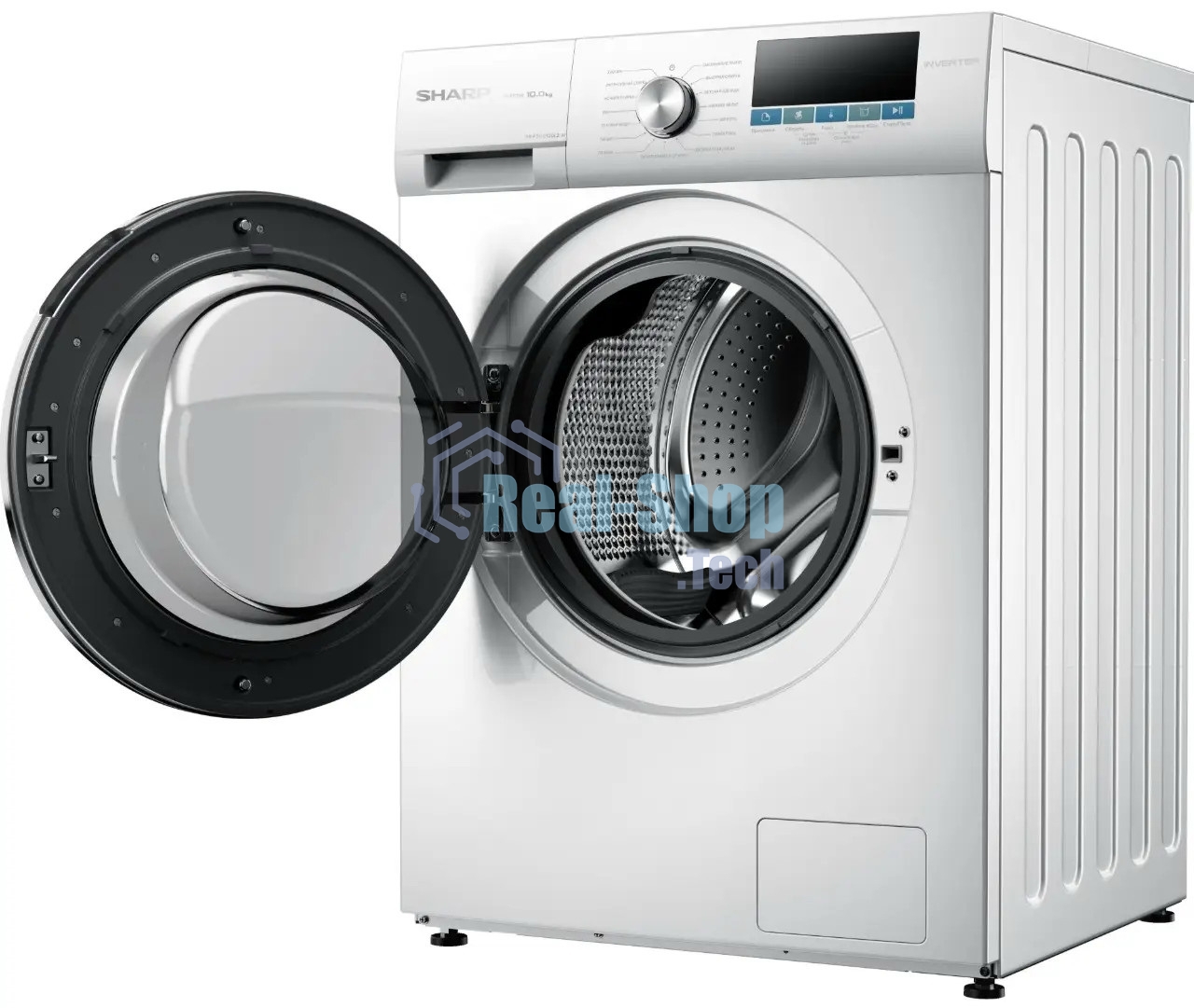Стиральная машина Sharp ES-FSI1012DLZ-W белый, загрузка фронтальная 10 кг, 1200 об/мин, класс A+++