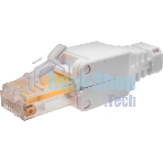 Коннектор Suprlan 10-0218-1, UTP cat.5e RJ45, с защитным колпачком, серый