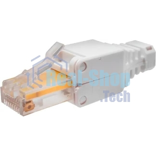 Коннектор Suprlan 10-0218-1, UTP cat.5e RJ45, с защитным колпачком, серый