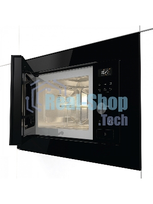 Встраиваемая микроволновая печь GORENJE BM201AG1BG черный, 20 л, 800 Вт, переключатели - сенсор, поворотный механизм