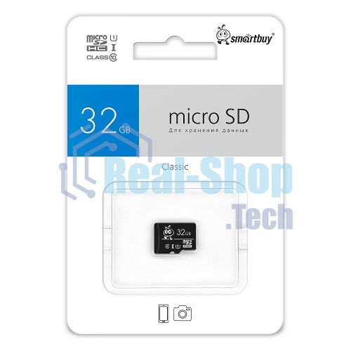 Флеш карта Micro SDHC 32Gb Smartbuy Class 10 UHS-I (без адаптера)