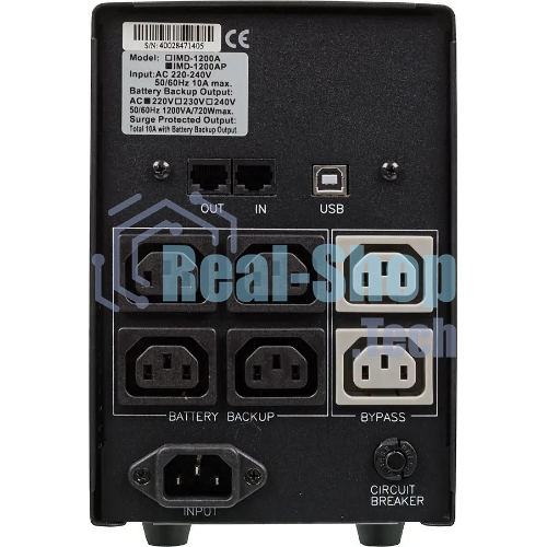 Источник бесперебойного питания Powercom Imperial IMP-1200AP 720Вт 1200ВА черный
