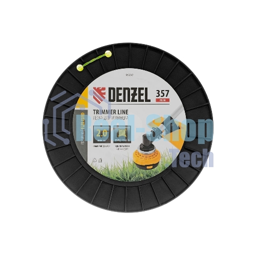 Леска для триммера Denzel витой квадрат, 2,0мм х 357м, на DIN катушке FLEX CORD