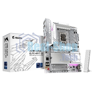 Материнская плата Gigabyte Z890 AORUS ELITE WIFI7 ICE, LGA 1851, Intel Z890, 4xDDR5, 4xSATA, 4xM.2, 1xPCIe 5.0 x16, 2xPCIe 4.0 x4, 1xDP, 1xUSB-C (DP), 1x 2.5Gb LAN, 4xUSB-A 2.0, 3xUSB-A 3.2 Gen 1, 2xUSB-A 3.2 Gen 2, 1xUSB-C 3.2 Gen 2 (Thunderbolt 4), 2x3.5 мм, 7.1, ATX
