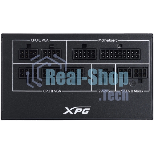 Блок питания ADATA XPG COREREACTORIIVE850G-BKCEU, 850Вт, 80 PLUS Gold, 120мм, модульный, черный
