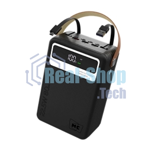 Портативный аккумулятор MORE CHOICE (4620202552921) PB69-80 80000mAh 3USB+2Type-C+1USB-IP+1micro-USB 3.0A, черный