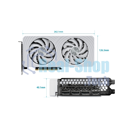 Видеокарта Palit RTX 5060Ti WHITE OC 16Gb RTX 5060TI 16Gb 128bit GDDR7 2407/28000 HDMIx1 DPx3 HDCP Ret