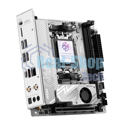 Материнская плата MSI MPG B850I EDGE TI WIFI, AM5, AMD B850, 2xDDR5, 2xSATA, 2xM.2, 1xPCIe 5.0 x16, 1xHDMI, 1x5Gb LAN, Wi-Fi 7, Bluetooth 5.4, 1xUSB-C 20Gbps, 3xUSB-A 10Gbps, 2xUSB-A 5Gbps, 2x3.5 мм, 7.1, Mini-ITX
