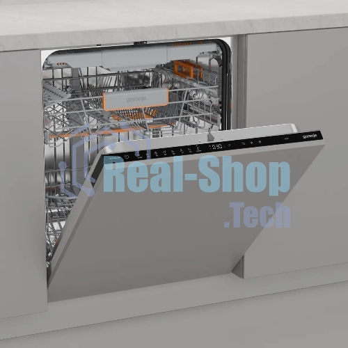 Посудомоечная машина встраиваемая Gorenje GV673B65 16 комплектов, 3 корзины, инверторный мотор, отсрочка старта, Wi-Fi управление, сенсорное управление, полный AquaStop, сенсор уровня воды, энергоэффективность А+++, уровень шума 42 дБ, белый