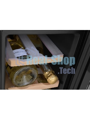 Винный шкаф ZÜGEL ZTWF181DB черный, 49 л, 2 отсека, 18 бут.
