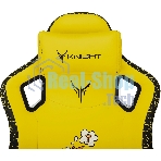 Кресло Knight Craft Dragon желтый, экокожа, 120 кг, механизм качания