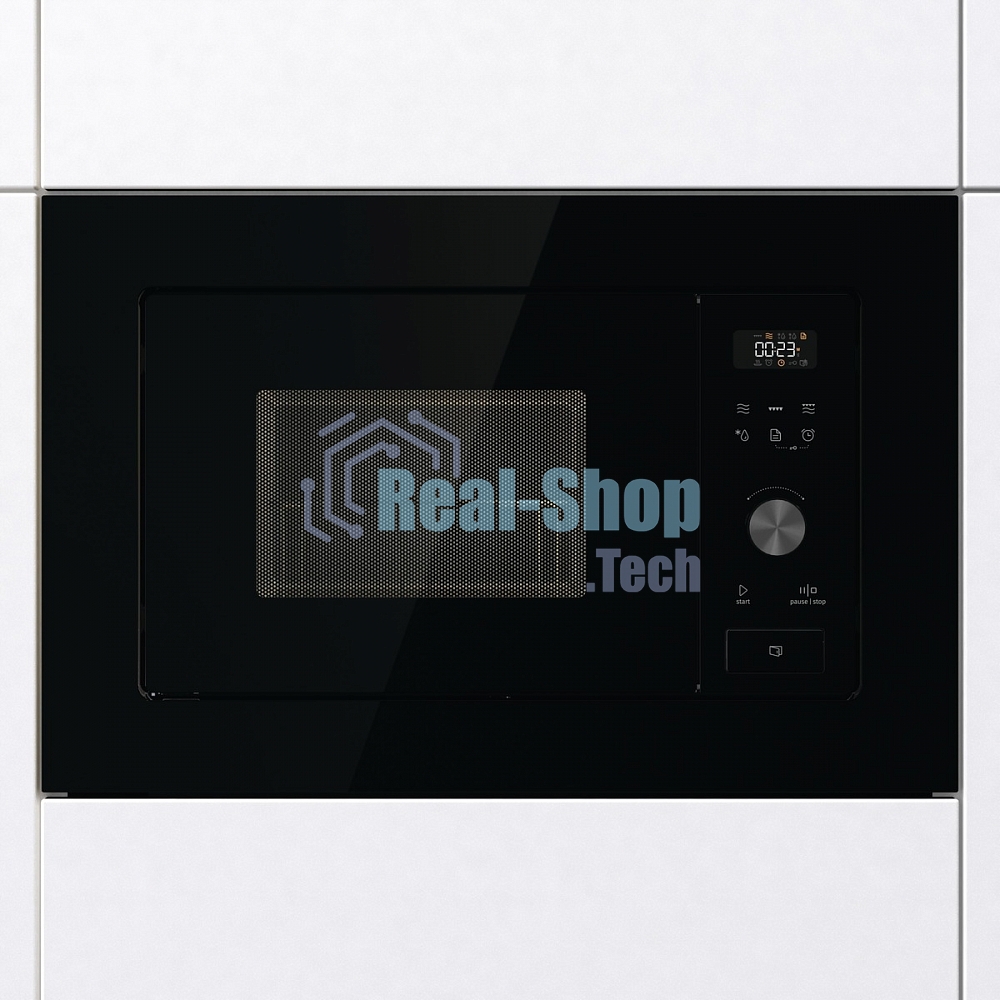 Встраиваемая микроволновая печь GORENJE BM201AG1BG черный, 20 л, 800 Вт, переключатели - сенсор, поворотный механизм