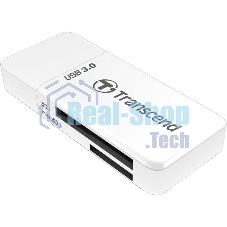 Кард-ридер Transcend RDF5/белый/microSDHC,microSDXC,SDHC,SDXC/USB 3.0/пластик