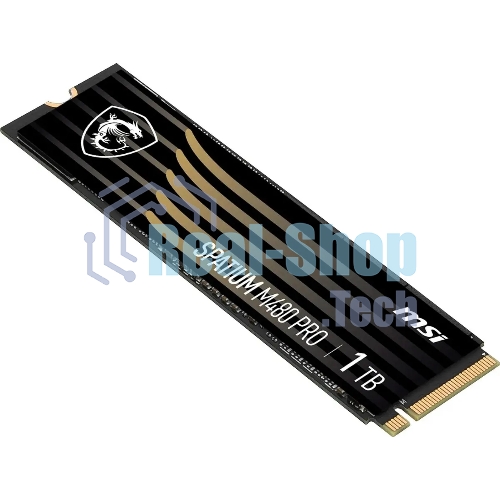 Накопитель SSD MSI SPATIUM M480 PRO, 1000Gb, M.2 2280, PCIe 4.0 x4, NVMe, R/W 7400/6000