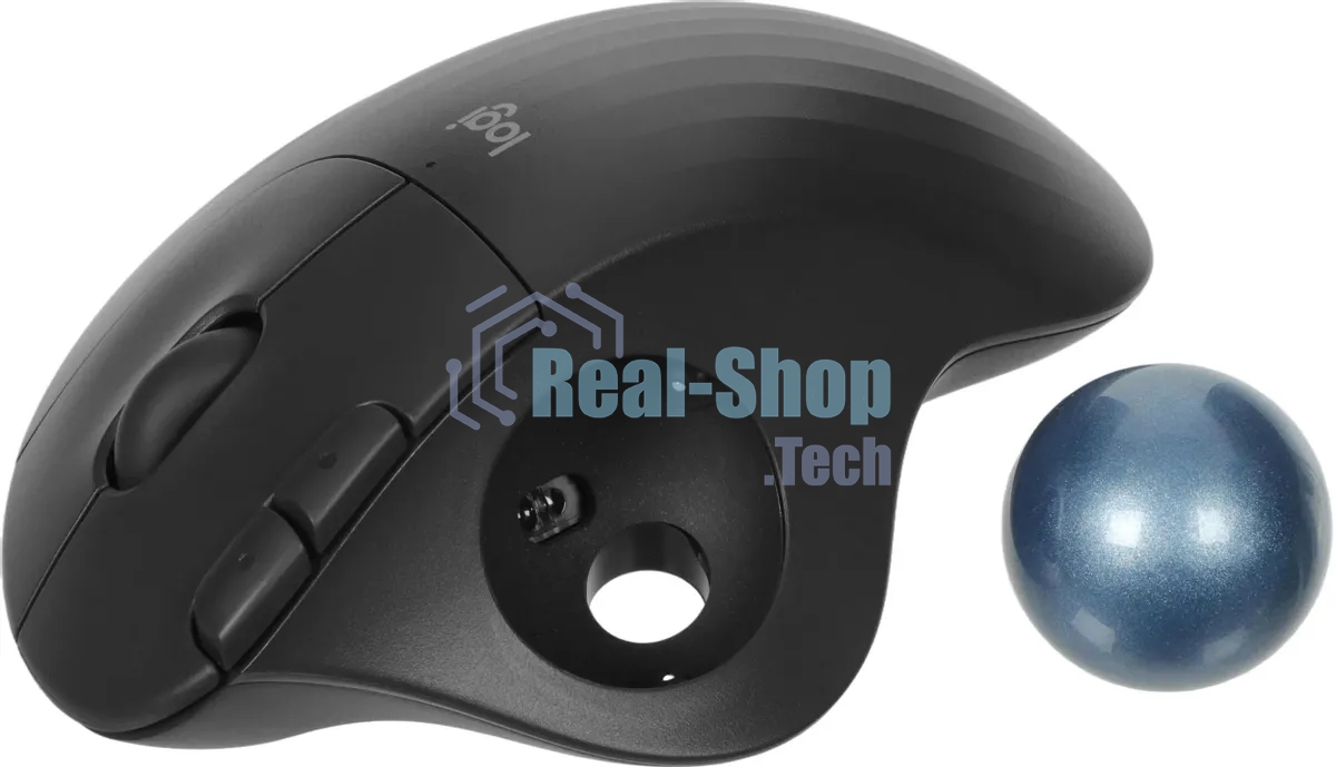 Трекбол Logitech M575S черный оптическая 2000dpi беспров. BT/Radio USB2.0 (910-007035)
