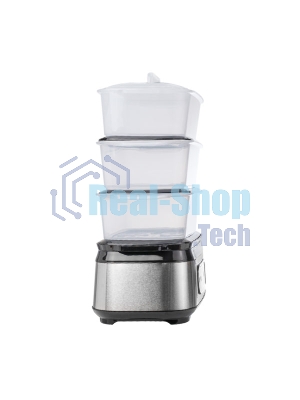 Пароварка Centek CT-1459 серебристый, 9 л, ярусы - 3, 1050 Вт, электронное