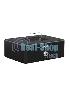 Сейф для денег Deli ET505 85х 250х 180 мм, ключевой, черный