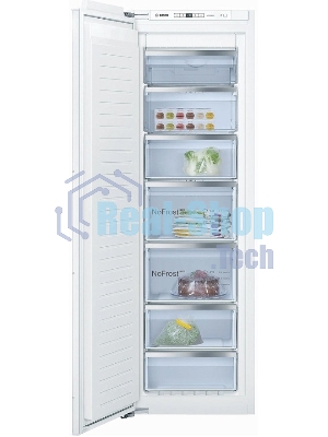 Встраиваемый морозильный шкаф Bosch GIN81AEF0U, белый, 212л, 5 ящиков