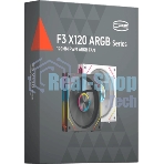 Вентилятор для корпуса PcCooler F3 X120 BK ARGb 120х120x25 черный 4-pin 28.4дБ (F3X120-BKAC012-GL) Ret