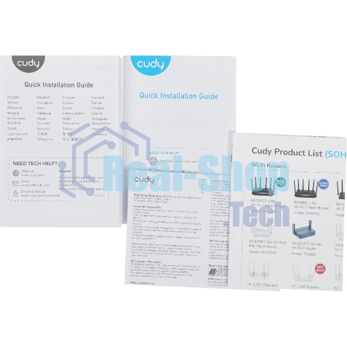 Бесшовный Mesh роутер Cudy M1800(3-Pack) AX1800 10/100/1000BASE-TX белый (упак.:3шт)