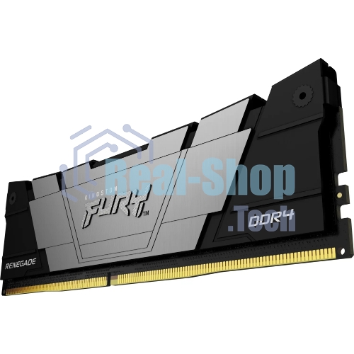 Оперативная память Kingston Fury Renegade, DDR4, 16GB (2x8GB), 3200MHz, CL16, DIMM, с радиатором, серый/черный