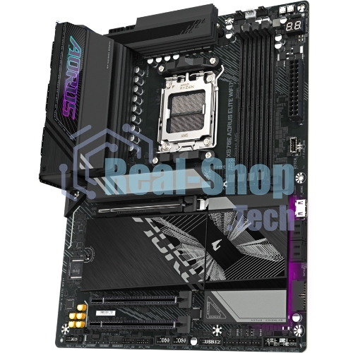 Материнская плата Gigabyte X870E AORUS ELITE WIFI7, AM5, AMD X870E, 4xDDR5, 4xSATA, 4xM.2, 1xPCI-E 5.0 x16, 1xPCI-E 4.0 x4, 1xPCI-E 3.0 x4, 1xHDMI, 1x 2.5Gb LAN, 4xUSB-A 3.2 Gen 1, 2xUSB-A 3.2 Gen 2, 4xUSB-A 2.0, 2xUSB-C 4.0, 2x3.5 мм, 7.1, ATX
