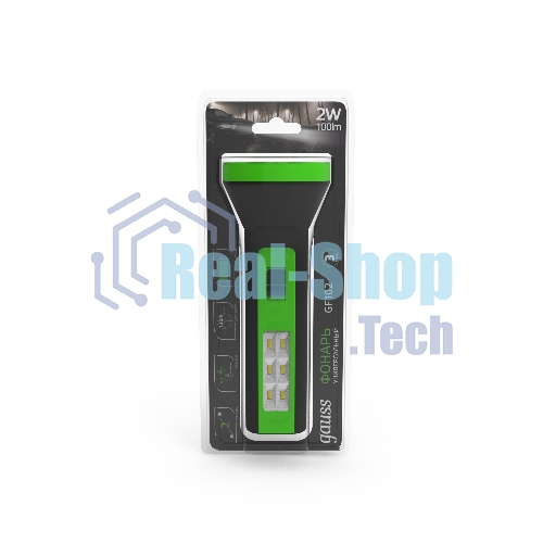 Фонарь ручной Gauss GFL102 2W 100lm lead acid 250mАч LED