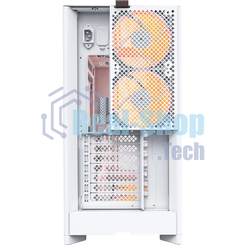 Компьютерный корпус Montech HS01 PRO белый без БП ATX 5x120мм 2xUSB 3.0 1xUSB3.1 audio