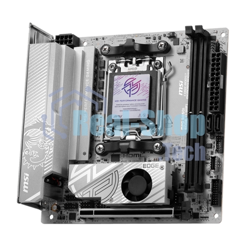 Материнская плата MSI MPG B850I EDGE TI WIFI, AM5, AMD B850, 2xDDR5, 2xSATA, 2xM.2, 1xPCIe 5.0 x16, 1xHDMI, 1x5Gb LAN, Wi-Fi 7, Bluetooth 5.4, 1xUSB-C 20Gbps, 3xUSB-A 10Gbps, 2xUSB-A 5Gbps, 2x3.5 мм, 7.1, Mini-ITX