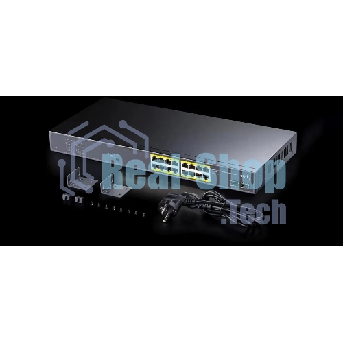 Коммутатор Cudy GS1020PS2, 16×1 Гбит/с, 2×1 Гбит/с SFP