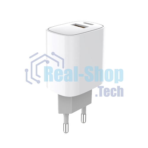 Сетевое зарядное устройство Rexant с двумя портами USB-A + USB-C, 20 Вт