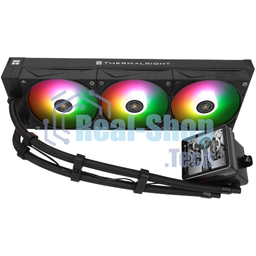 Водяное охлаждение для процессора Thermalright Grand Vision 360 (360mm, LED, Black, ARGB/Fans: 3x120mm, 80.45CFM, 29.4dBA, 2150RPM/Pump height 72.5mm, 6400RPM, Rad thickness 27mm/S: 1700, 1200, 1851, 115X, 2011, 2066, AM5, AM4)