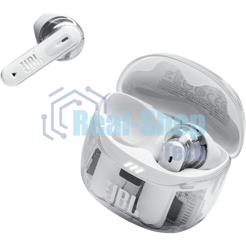 Наушники TWS JBL Tune Flex 2 призрачно-белый, вкладыши/внутриканальные (трансформер), Bluetooth, адаптивное шумоподавление