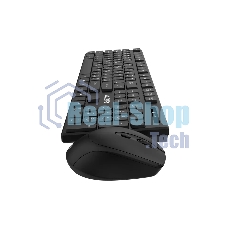 Комплект клавиатура и мышь ABR KW814 черный, интерфейс USB, беспроводной, 2.4G, RU/EN