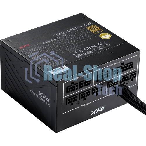 Блок питания ADATA XPG COREREACTORIIVE850G-BKCEU, 850Вт, 80 PLUS Gold, 120мм, модульный, черный
