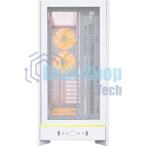 Компьютерный корпус Montech HS01 PRO белый без БП ATX 5x120мм 2xUSB 3.0 1xUSB3.1 audio