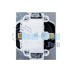 Механизм розетки 1-м СП AtlasDesign Aqua 16А IP44 с заземл. защ. шторки с прозрачной крышкой карбон SchE ATN441046