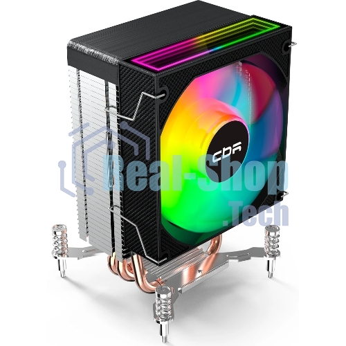 Кулер для процессора CBR CBR-CC-3160-RGB-PWM Al+Cu, 3 heat pipes, Socket 775/1366/1155/1156/1150/1151/1200/1700/AM2/АМ2+/АМ3/AM3+/FM1/FM2/AM4/AM5, TDP 160W, 90mm Fan, 2600RPM, HB, RGB, PWM, 32db