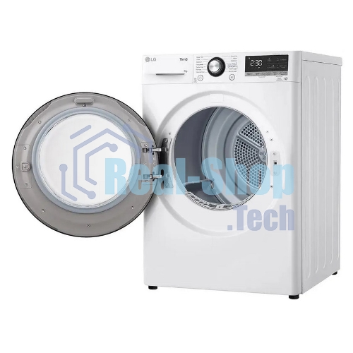 Сушильная машина LG DC90V3V6W белый, 9 кг, сушка - тепловой насос, программ - 14, 60 x 85 x 66 см
