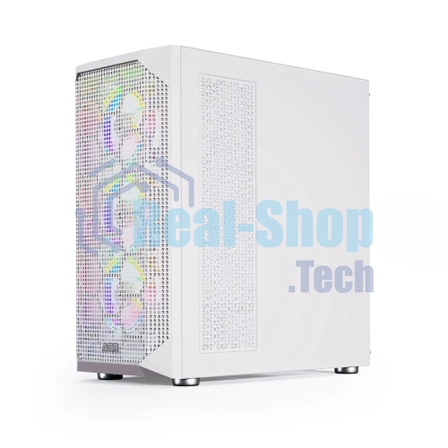 Компьютерный корпус ABR Quantum белый (1хUSB Type-C, 2хUSB 2.0, HD Audio, 4xRGb Fan, ATX, E-ATX)