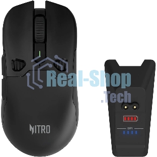 Мышь беспроводная Acer Nitro OMR404 черный, 6400 dpi, радиоканал, Bluetooth, USB, кнопки - 6