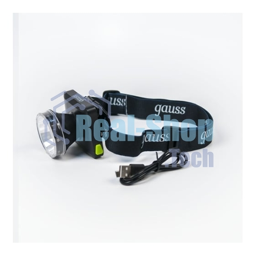 Фонарь налобный Gauss GFL401 5W 100lm диммируемый Li-ion 3000mАч LED