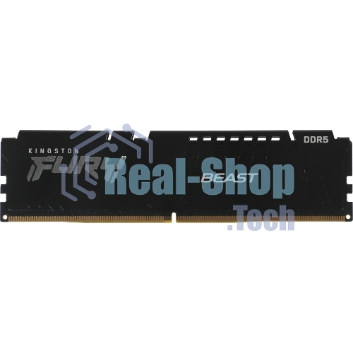 Оперативная память Kingston Fury Beast, DDR5, 32GB (2x16GB), 5600MHz, CL36, DIMM, с радиаторами, черный