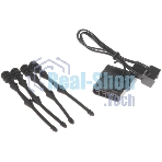 Вентилятор для корпуса Gembird 80x80x25, гидрод., тихий, 3 pin/4pin Molex, провод 30 см