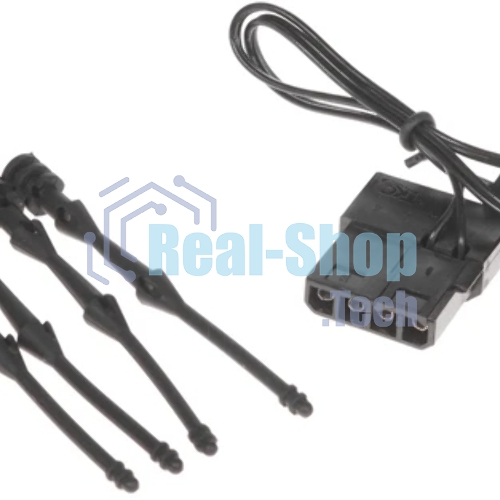 Вентилятор для корпуса Gembird 80x80x25, гидрод., тихий, 3 pin/4pin Molex, провод 30 см