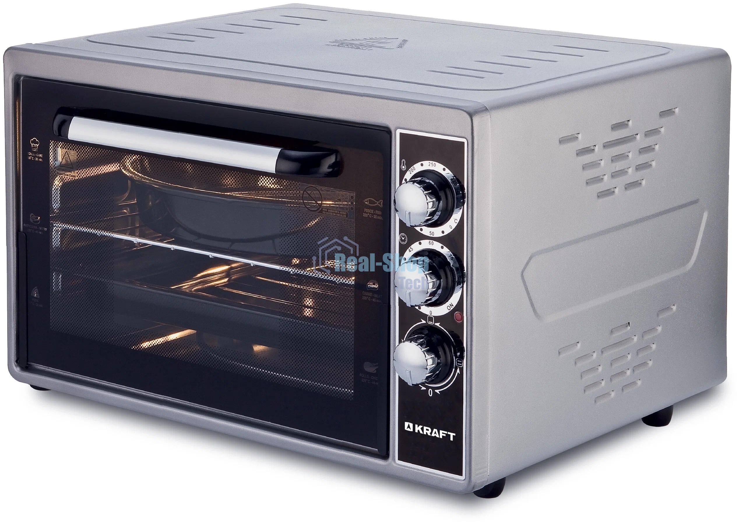 Мини-печь Kraft KF-MO 3200 GR (1 протвень+1 решетка)