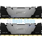 Оперативная память Kingston Fury Renegade, DDR4, 16GB (2x8GB), 3200MHz, CL16, DIMM, с радиатором, серый/черный