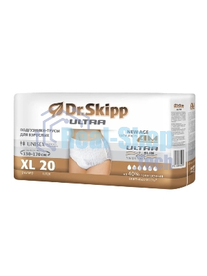 Подгузники-трусы для взрослых Dr.Skipp Ultra, р-р XL (130-170 см), 20 шт. 8095