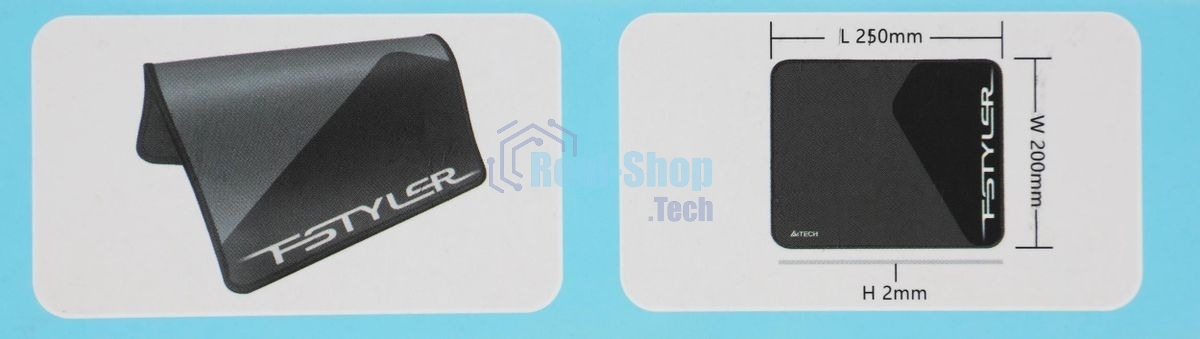 Коврик для мыши A4Tech FStyler FP20 черный/белый 250x200x2мм