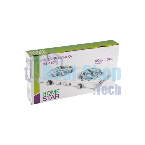 Плитка электрическая Homestar HS-1109, 2 конф, белый, ТЭН